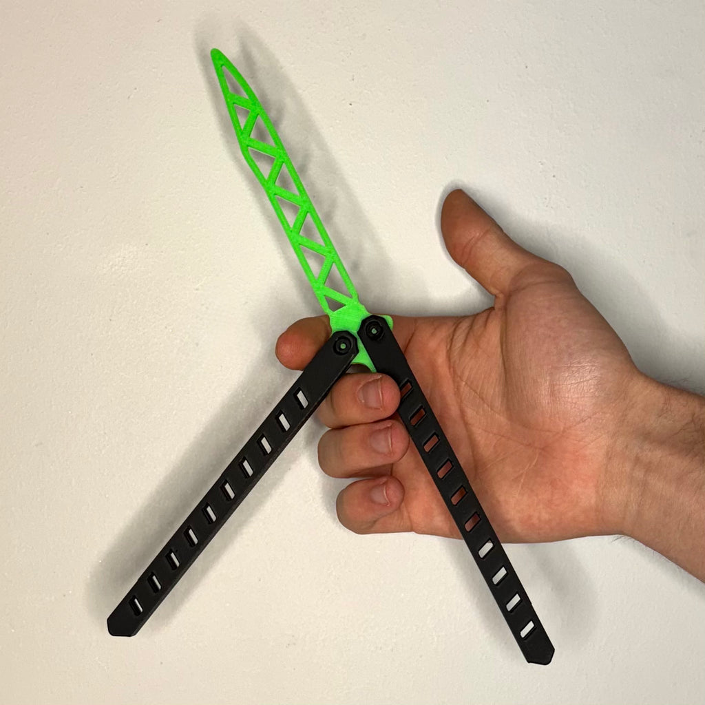 Motylek treningowy - GlowInTheDarkGreen