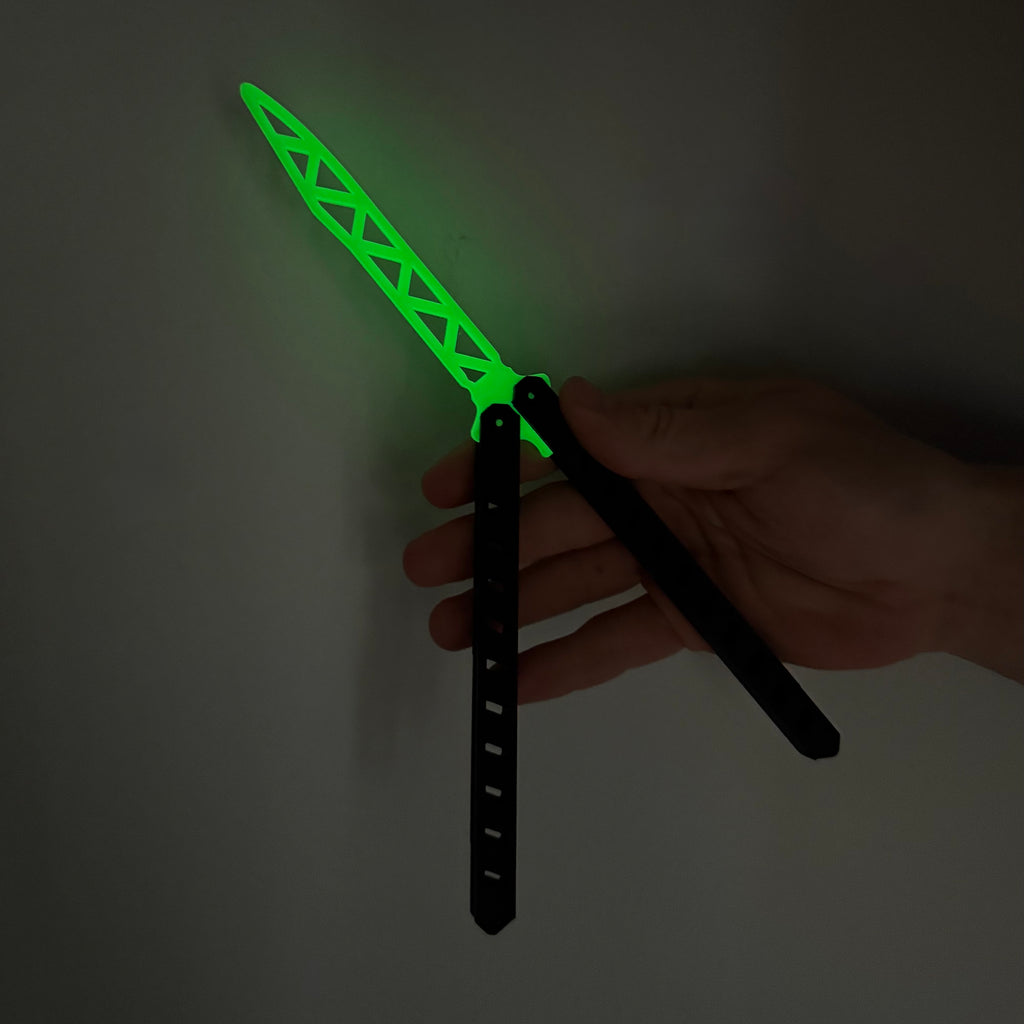 Motylek treningowy - GlowInTheDarkGreen